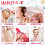 Buy Majestique Baby Grooming Set - Brush, Comb, Clipper, File & Baby Towel 7 Pcs - Pink (Color May Vary) - Purplle