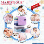 Buy Majestique Baby Grooming Set - Baby Brush, Comb, Baby Clipper, File & Baby Towel 7Pcs - Blue - Purplle