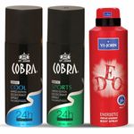 Buy VI-JOHN Irresistible Scent Fresh & Soothing Good Fragrance 150 ml of Cool, Sport & Energetic 175 ml (pack of 3) - Purplle