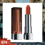 Buy Maybelline New York Color Sensational Creamy Matte Lipstick, 674 Madison Red (3.9 g) - Purplle