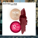 Buy Maybelline New York Color Sensational Creamy Matte Lipstick, 808 Plum Perfection (3.9 g) - Purplle