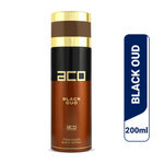 Buy ACO PERFUMES Set of 2 Imported Deodorants Black Oud & Blue Musk Body Spray For Mens, Made In UAE, 200 ml Each - Purplle