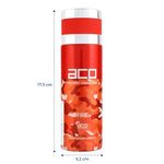 Buy ACO PERFUMES Set of 2 Imported Deodorant Fire & Rose Body Spray For Unisex, Made In UAE, 200 ml Each - Purplle