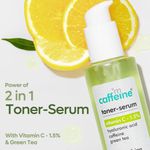 Buy mCaffeine 1.5% Vitamin C Toner-Serum with Green Tea for Glowing Skin | Reduces Dark Spots & Pigmentation, Tightens Pores | All Skin types - 150 ml - Purplle