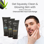 Buy Globus Naturals Anti Pollution & Anti Acne Charcoal Face Wash, Detoxifying Cleanser, Fights Pollution and De-Tans skin, For Men with Oily & Acne Prone Skin, 100 gms - Purplle