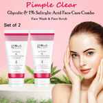 Buy Globus Naturals Glycolic & 1% Salicylic Acid Anti-Acne Face care Combo - Set of 2 Face wash & Face Scrub - Purplle
