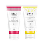 Buy Globus Naturals Glycolic & 1% Salicylic Acid Anti-Acne & Vitamin C & Hyaluronic Acid Anti Ageing Face Scrub Combo - Set of 2 - Purplle