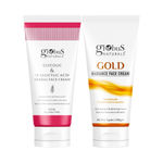Buy Globus Naturals Glycolic & 1% Salicylic Acid Anti-Acne & Gold Radiance Brightening Face Cream Combo - Set of 2 - Purplle