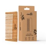 Buy Clensta Kacchi Neem Wide Tooth Detangle Wooden Comb| Hair Growth, Hairfall, Dandruff Control| Hair Straightening, Frizz Control| Comb for Men, Women - Purplle