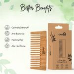 Buy Clensta Kacchi Neem Wide Tooth Detangle Wooden Comb| Hair Growth, Hairfall, Dandruff Control| Hair Straightening, Frizz Control| Comb for Men, Women - Purplle