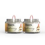 Buy Homsta Scented Jar Candle – Daydreaming | Transparent Jar | Natural Soy Candles | Premium Fragrance for Gifting, Aromatherapy & Home Decor (Pack of 2) - Purplle