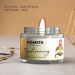 Buy Homsta Scented Jar Candle – Daydreaming | Transparent Jar | Natural Soy Candles | Premium Fragrance for Gifting, Aromatherapy & Home Decor (Pack of 2) - Purplle