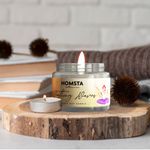 Buy Homsta Scented Jar Candle – Soothing Waves | Transparent Jar | Natural Soy Candles | Premium Fragrance for Gifting, Aromatherapy & Home Decor (Pack of 2) - Purplle