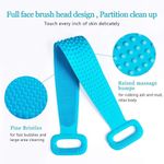 Buy Trendzie Skin Care Silicone Body Back Scrubber Bath Belt Double Side Brush (Assorted Color) 1 Pc - Purplle