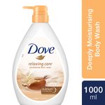 Buy Dove Relaxing Shea Butter Body Wash with Vanilla for Soft Skin, Soothing Scent, 1L - Purplle
