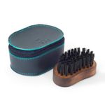 Buy Bombay Shaving Company Beard Brush (Pocket Size) | Made with Sheesham Wood | Free Faux Leather Pouch 50 gm - Purplle