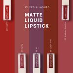 Buy Cuffs N Lashes Matte Liquid Lipstick, NOVEMBER 16 - 6 ml - Purplle