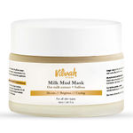 Buy Vilvah Store Milk Mud Mask, De-Tan Pack, With Oat Milk, Saffron Extract and Kaolin Clay, Brightening and Tan Removal Cream, Sulphate Free, For All Skin Types, For Men & Women, 50 ml - Purplle