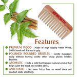 Buy Keya Seth Aromatherapy, Neem Wooden Comb Wide Tooth for Hair Growth for Men & Women All Purpose Small Size 1 Pc - Purplle
