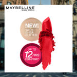 Buy Maybelline New York Color Sensational Creamy Matte Lipstick - Siren In Scarlet 690 (3.9 g) - Purplle