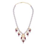 Buy Joules by Radhika Grey Shell Pearl Kundan Polki Necklace - Purplle
