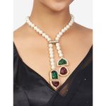 Buy Joules by Radhika Green & White Pearl Necklace - Purplle