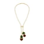 Buy Joules by Radhika Green & White Pearl Necklace - Purplle