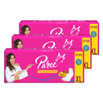 Buy Paree Soft & Rash Free Comfort Sanitary Pads for Women | Heavy Flow | Wider Back and Gentle Fragrance - 20Pads (Combo of 3) | Size -Extra Large - Purplle