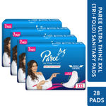 Buy Paree Ultra Thinz Soft & Rash Free Comfort Sanitary Pads for Women With Double Feathers for Quick Absorption, XXL| Tri-Fold and Convenient Disposable Covers, 28 Pads - Purplle