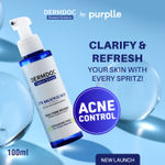Buy DERMDOC 2% Salicylic Acid Facial Tonic Spray (100 ml) | Gentle Exfoliating Toner | Unclogs Pores, Targets Active Acne & Controls Excess Oil - Purplle