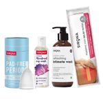 Buy Sirona Period Comfort Combo of Menstrual Cup with Cup Wash, Pain Relief Patches and Intimate Wash - Purplle