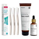 Buy Sirona Clear Skin Routine Combo of Exfoliating Face Wash with Face Razors and Face Serum 3 Pcs - Purplle