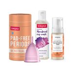 Buy Sirona Simply Better Period Combo of Foaming Intimate Wash with Menstrual Cup and Cup Wash Combo of 2 - Purplle