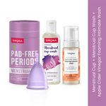 Buy Sirona Better Period Combo of Foaming Intimate Wash with Large Menstrual Cup and Menstrual Cup Wash Combo of 2 - Purplle