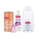 Buy Sirona Menstrual Cup Life Combo with Large Menstrual Cup, Sterilizer and Menstrual Cup Wash 3 Pcs - Purplle