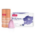 Buy Sirona FDA Approved Reusable Menstrual Cup (Medium) with Ultra-Thin Premium Panty Liners (S) 2 Pcs - Purplle