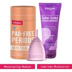 Buy Sirona FDA Approved Menstrual Cup (Medium) with Glycerine Free Natural Black Current Lubricant Gel 2 Pcs - Purplle