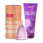 Buy Sirona FDA Approved Menstrual Cup (Medium) with Glycerine Free Natural Black Current Lubricant Gel 2 Pcs - Purplle