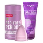 Buy Sirona FDA Approved Menstrual Cup (Large) with Glycerine Free Natural Black Current Lubricant Gel 2 Pcs - Purplle