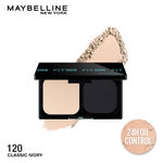 Buy Maybelline New York Fit MeA Matte + PorelessA Powder Foundation,A SPF 44, PA++++,A Shade 120 9g - Purplle