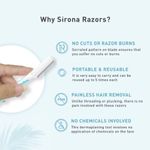Buy Sirona Reusable Eyebrow & Face Razor for Women - 3 Razors | Painless Facial Hair Removal | Eyebrow Shaper, Upper Lip, Forehead, Peach Fuzz, Chin, Sideburns & Dermaplaning Tool - Purplle
