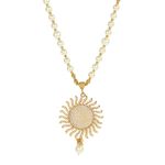 Buy Pujvi Fashions Gold Alloy Necklace Set For womens or girls.(Suraj Necklace set) - Purplle