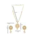 Buy Pujvi Fashions Gold Alloy Necklace Set For womens or girls.(Suraj Necklace set) - Purplle