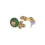 Buy Pujvi Fashions Alloy Green Necklace Set for womens or girls.(Small Round Green choker necklace set1) - Purplle