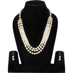 Buy Pujvi Fashions Alloy Off White Necklace Set for womens or girls.(White Rani Haar Necklace set1) - Purplle