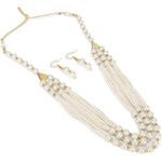 Buy Pujvi Fashions Alloy Off White Necklace Set for womens or girls.(White Rani Haar Necklace set1) - Purplle