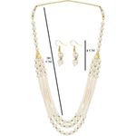 Buy Pujvi Fashions Alloy Off White Necklace Set for womens or girls.(White Rani Haar Necklace set1) - Purplle