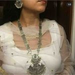 Buy Pujvi Fashions Silver Alloy Necklace Set for womens or girls.(oxidised Long Small Moti Necklace1) - Purplle