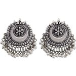 Buy Pujvi Fashions Silver Alloy Necklace Set for womens or girls.(oxidised Long Small Moti Necklace1) - Purplle