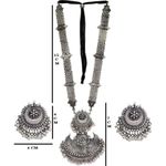 Buy Pujvi Fashions Silver Alloy Necklace Set for womens or girls.(oxidised Long Small Moti Necklace1) - Purplle